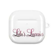 Load image into Gallery viewer, 'Lulu's Luxuries' Stylish AirPod Cases, Personalized AirPod Cover, Trendy Headphone Cases, Gift for Music Lovers, Cute Tech Accessories