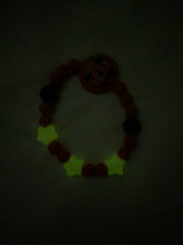Load image into Gallery viewer, Handmade Halloween 🎃 Pumpkin Lava Stone Black & Orange Stretchy Bracelet