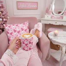 Load image into Gallery viewer, 'Pinkmas Tree and Snowman' Pink & White Basic Throw Pillow