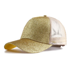 Load image into Gallery viewer, Glitter High Ponytail Baseball Cap