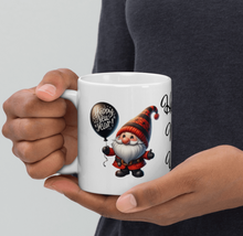 Load image into Gallery viewer, 'Happy New Year Gnomie' White Glossy Mug