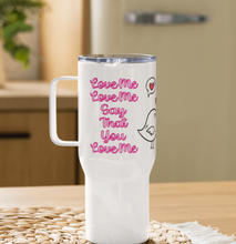 Load image into Gallery viewer, 'Love Me Love Me Love Bird' Travel Mug With A Handle