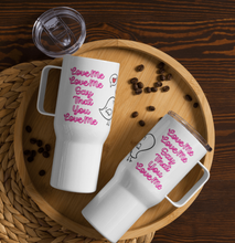 Load image into Gallery viewer, 'Love Me Love Me Love Bird' Travel Mug With A Handle