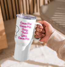 Load image into Gallery viewer, 'Love Me Love Me Love Bird' Travel Mug With A Handle