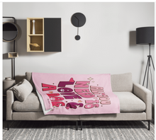 Load image into Gallery viewer, 'All You Need Is Love & A Dog' Pink Throw Blanket