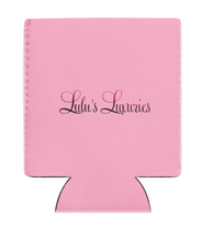 Load image into Gallery viewer, 'Lulu's Luxuries' Pink Can Cooler Coozie