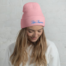 Load image into Gallery viewer, 'Lulu's Luxuries' Blue Logo Cuffed Beanie