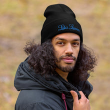 Load image into Gallery viewer, 'Lulu's Luxuries' Blue Logo Cuffed Beanie