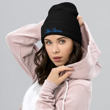 Load image into Gallery viewer, 'Lulu's Luxuries' Blue Logo Cuffed Beanie