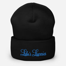 Load image into Gallery viewer, 'Lulu's Luxuries' Blue Logo Cuffed Beanie