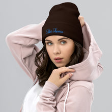 Load image into Gallery viewer, 'Lulu's Luxuries' Blue Logo Cuffed Beanie