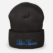Load image into Gallery viewer, 'Lulu's Luxuries' Blue Logo Cuffed Beanie