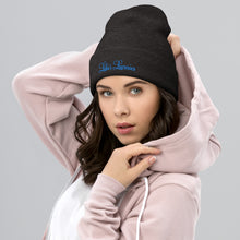 Load image into Gallery viewer, 'Lulu's Luxuries' Blue Logo Cuffed Beanie