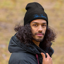Load image into Gallery viewer, 'Lulu's Luxuries' Blue Logo Cuffed Beanie