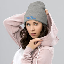 Load image into Gallery viewer, 'Lulu's Luxuries' Blue Logo Cuffed Beanie