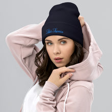 Load image into Gallery viewer, 'Lulu's Luxuries' Blue Logo Cuffed Beanie