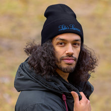 Load image into Gallery viewer, 'Lulu's Luxuries' Blue Logo Cuffed Beanie