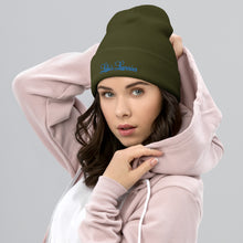 Load image into Gallery viewer, 'Lulu's Luxuries' Blue Logo Cuffed Beanie
