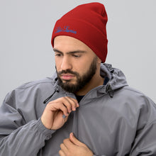 Load image into Gallery viewer, 'Lulu's Luxuries' Blue Logo Cuffed Beanie