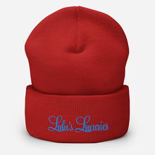 Load image into Gallery viewer, 'Lulu's Luxuries' Blue Logo Cuffed Beanie