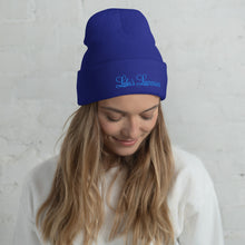 Load image into Gallery viewer, 'Lulu's Luxuries' Blue Logo Cuffed Beanie