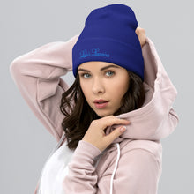 Load image into Gallery viewer, 'Lulu's Luxuries' Blue Logo Cuffed Beanie