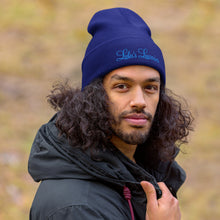 Load image into Gallery viewer, 'Lulu's Luxuries' Blue Logo Cuffed Beanie