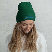 Load image into Gallery viewer, 'Lulu's Luxuries' Blue Logo Cuffed Beanie