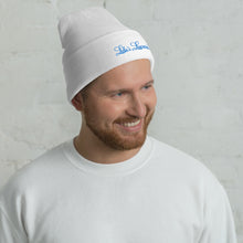 Load image into Gallery viewer, 'Lulu's Luxuries' Blue Logo Cuffed Beanie