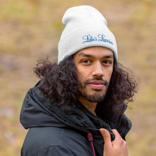 Load image into Gallery viewer, 'Lulu's Luxuries' Blue Logo Cuffed Beanie