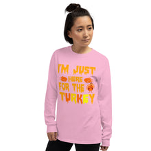 Load image into Gallery viewer, 'I'm Just Here For The Turkey' Men’s Long Sleeve Shirt