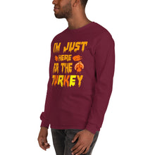 Load image into Gallery viewer, 'I'm Just Here For The Turkey' Men’s Long Sleeve Shirt