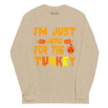 Load image into Gallery viewer, 'I'm Just Here For The Turkey' Men’s Long Sleeve Shirt