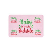 Load image into Gallery viewer, 'Baby It's Cold Outside' Pink Sherpa Blanket