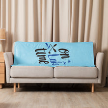 Load image into Gallery viewer, 'On Lake Time' Sherpa Blanket