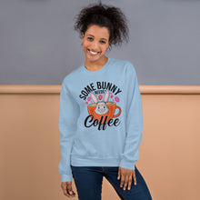 Load image into Gallery viewer, 'Some Bunny Needs Coffee' Unisex Sweatshirt