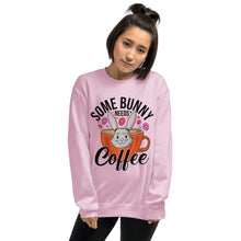 Load image into Gallery viewer, 'Some Bunny Needs Coffee' Unisex Sweatshirt