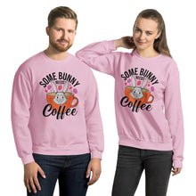 Load image into Gallery viewer, 'Some Bunny Needs Coffee' Unisex Sweatshirt