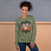 Load image into Gallery viewer, 'Some Bunny Needs Coffee' Unisex Sweatshirt