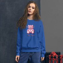 Load image into Gallery viewer, 'Always Be Positive Pink Teddy Bear' Unisex Sweatshirt