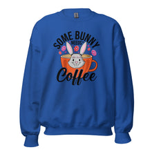 Load image into Gallery viewer, 'Some Bunny Needs Coffee' Unisex Sweatshirt