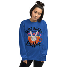 Load image into Gallery viewer, 'Some Bunny Needs Coffee' Unisex Sweatshirt