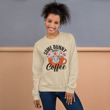 Load image into Gallery viewer, 'Some Bunny Needs Coffee' Unisex Sweatshirt