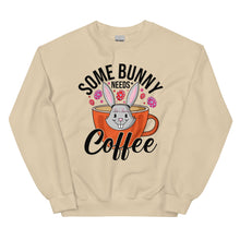 Load image into Gallery viewer, 'Some Bunny Needs Coffee' Unisex Sweatshirt