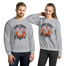 Load image into Gallery viewer, 'Some Bunny Needs Coffee' Unisex Sweatshirt