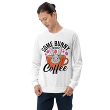 Load image into Gallery viewer, 'Some Bunny Needs Coffee' Unisex Sweatshirt