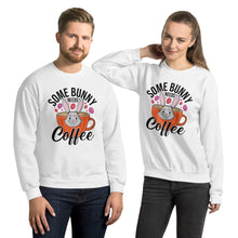 Load image into Gallery viewer, 'Some Bunny Needs Coffee' Unisex Sweatshirt