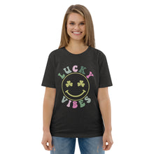 Load image into Gallery viewer, 'Lucky Vibes' Unisex Organic Cotton T-Shirt