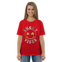 Load image into Gallery viewer, 'Lucky Vibes' Unisex Organic Cotton T-Shirt