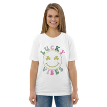Load image into Gallery viewer, 'Lucky Vibes' Unisex Organic Cotton T-Shirt